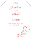 Love Swirly Wine Wedding Label 